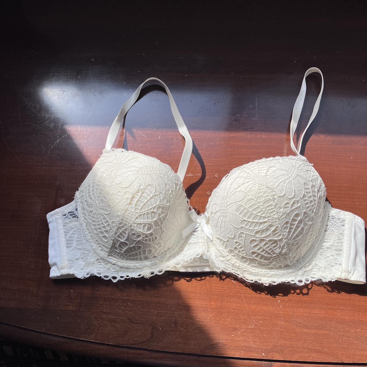 Laura Ashley Bra in creamy white lace covered padded
