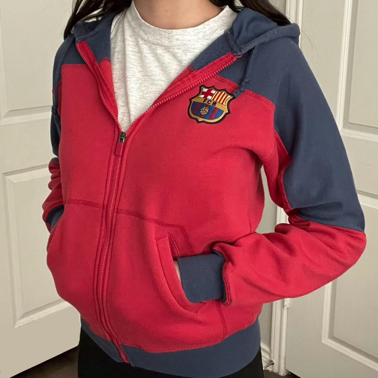 fc barcelona zip hoodie