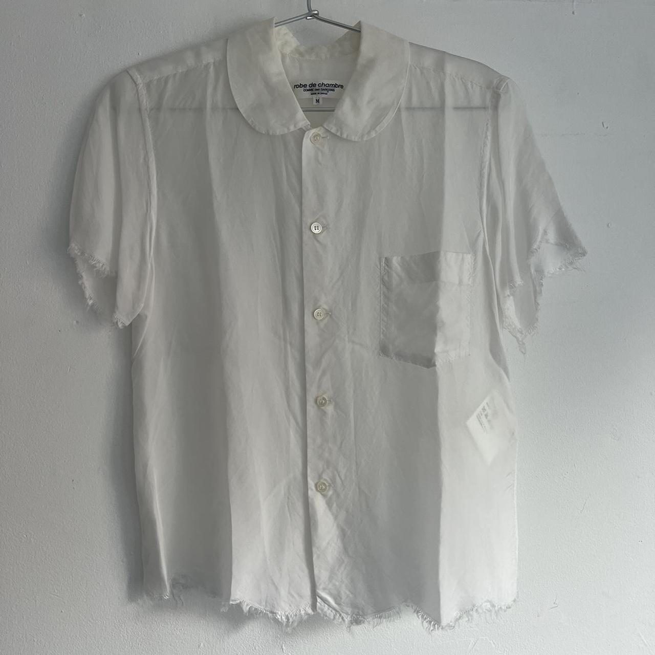 Comme des Garçons Women's White Blouse | Depop