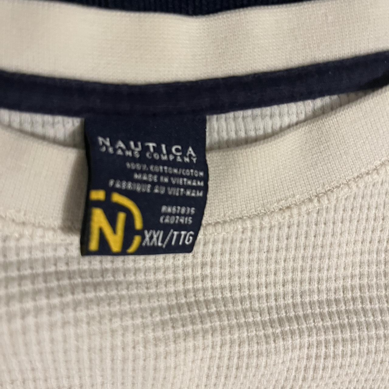 Nautica Men's White and Cream Shirt (4)