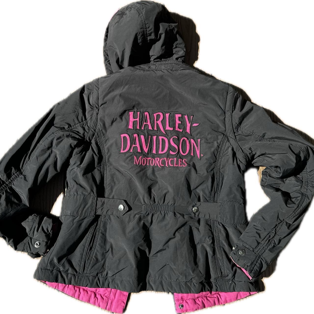 Black Vintage Harley Davidson Reversible Jacket selling