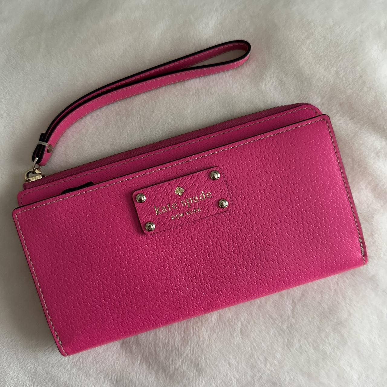 Kate Spade keychain wallet (red and pastel pink) - Depop