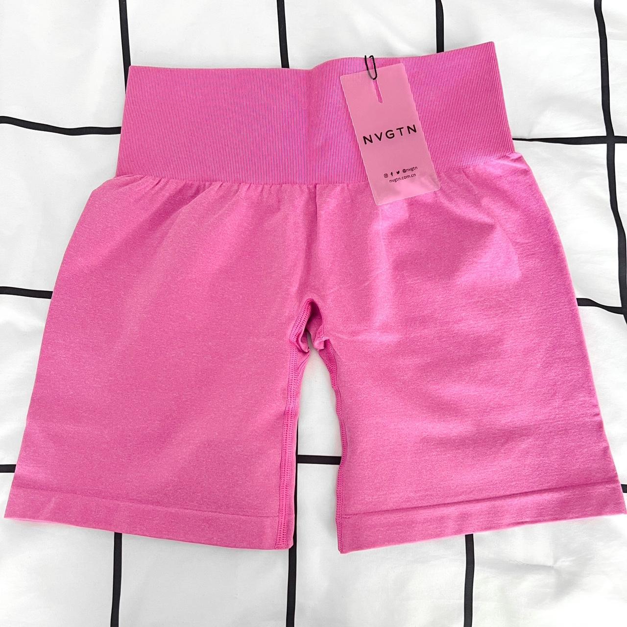 NWT NVGTN Pink Pro Seamless Gym Shorts Size... Depop