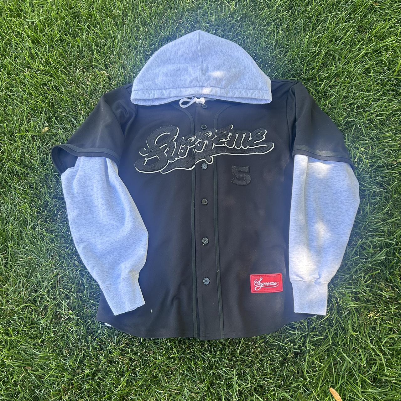 Supreme King Hooded Varsity Jacket - Black