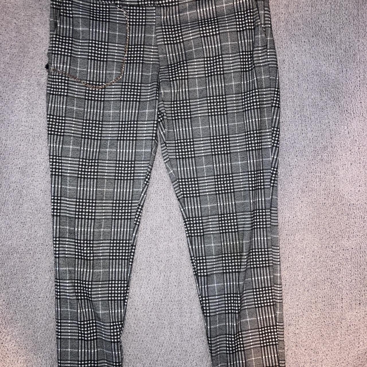 Fitted plaid pants cheap