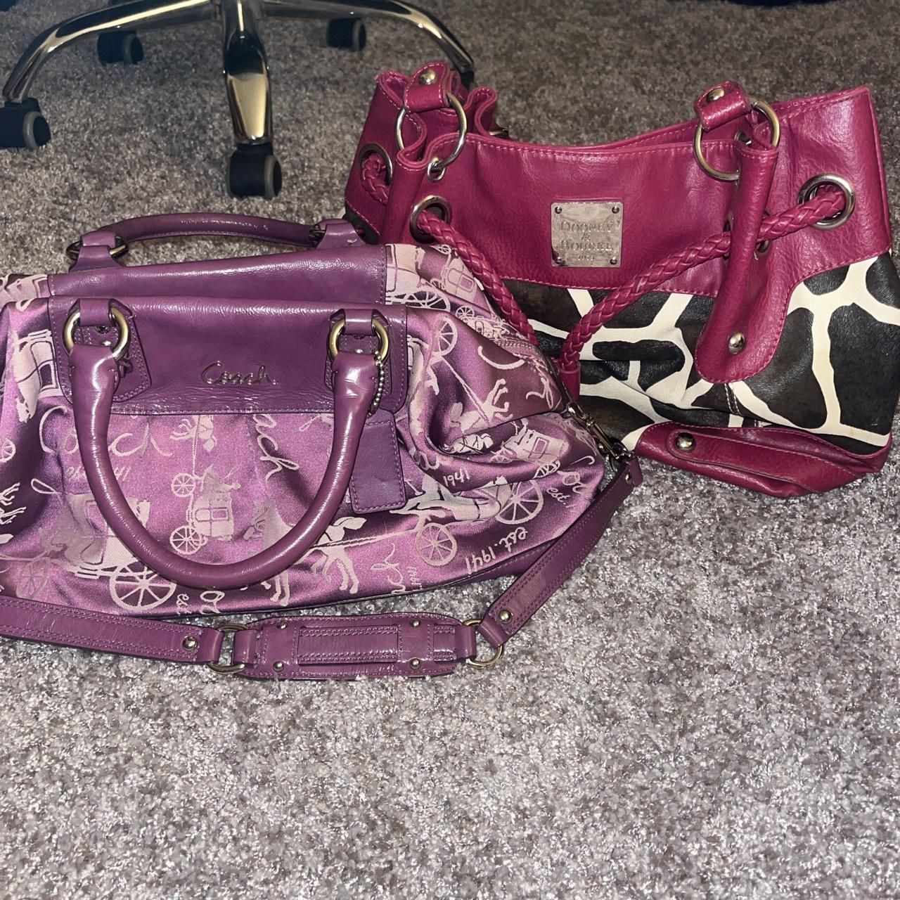 Pink and best sale purple coach purse