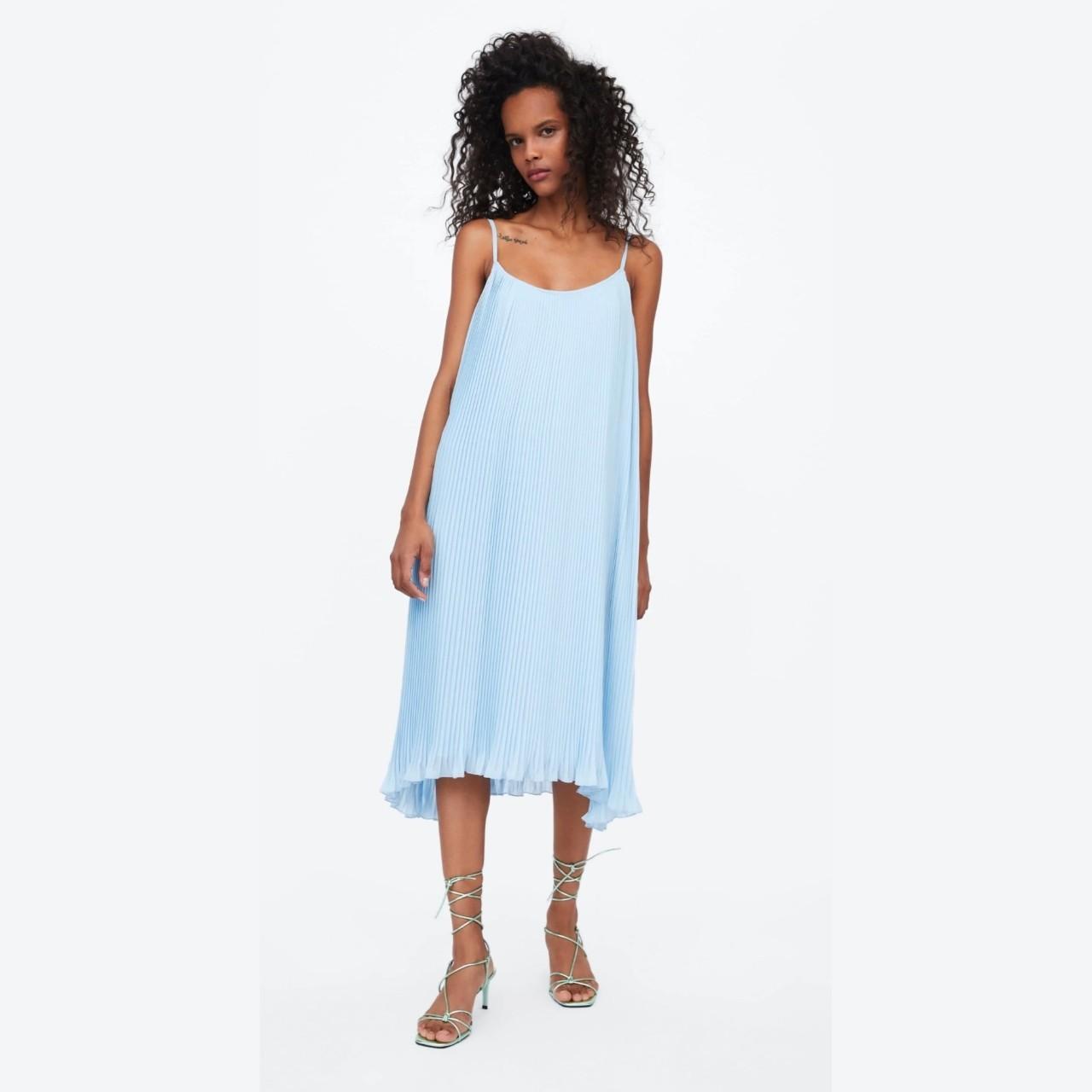 Pleated midi dress zara online