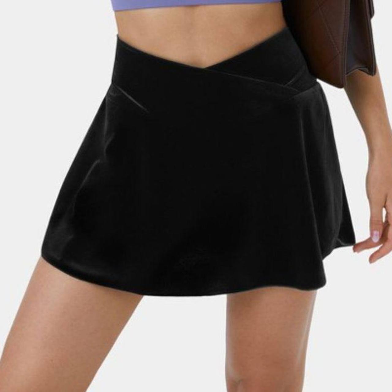 Halara Velvet Skirt Built in shorts and pocket (per | Depop