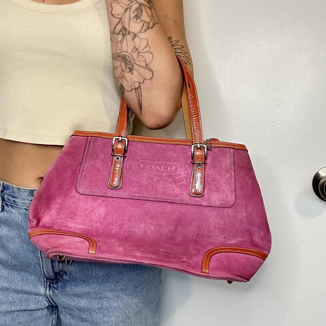 Bright pink coach online purse