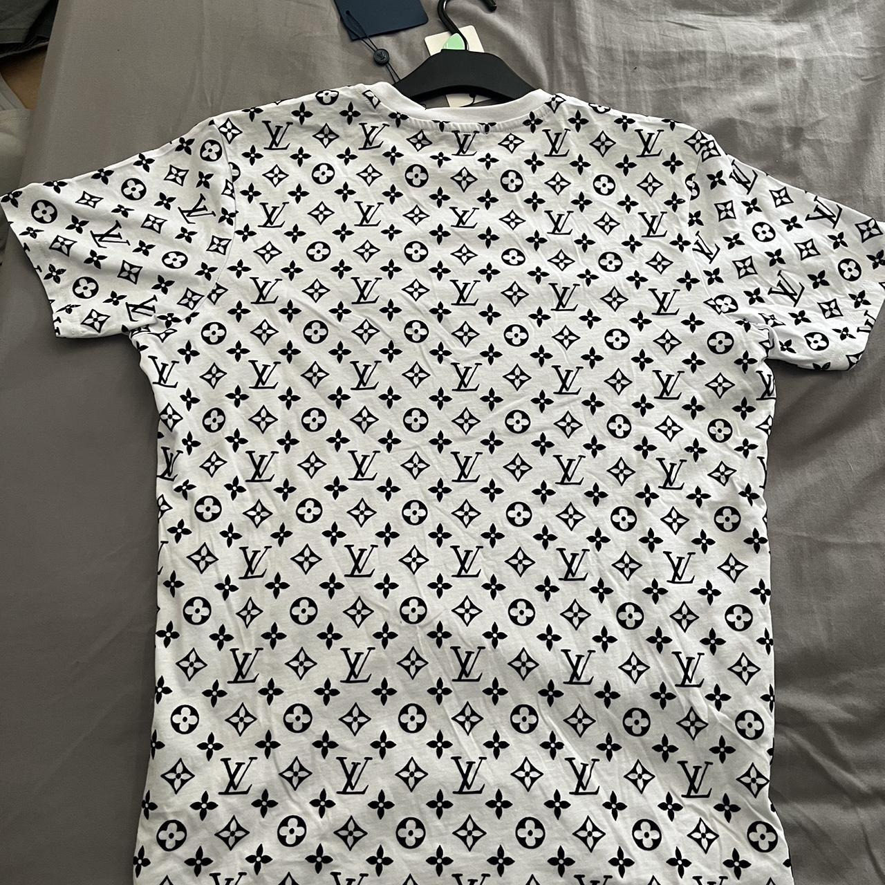 LV Louis Vuitton T Shirt M, Medium Chest 39” Never... - Depop