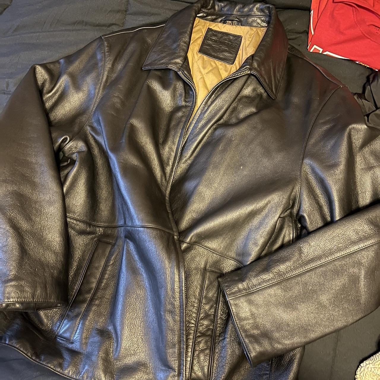 Dockers leather jacket men’s XXL. Very nice and heavy. - Depop