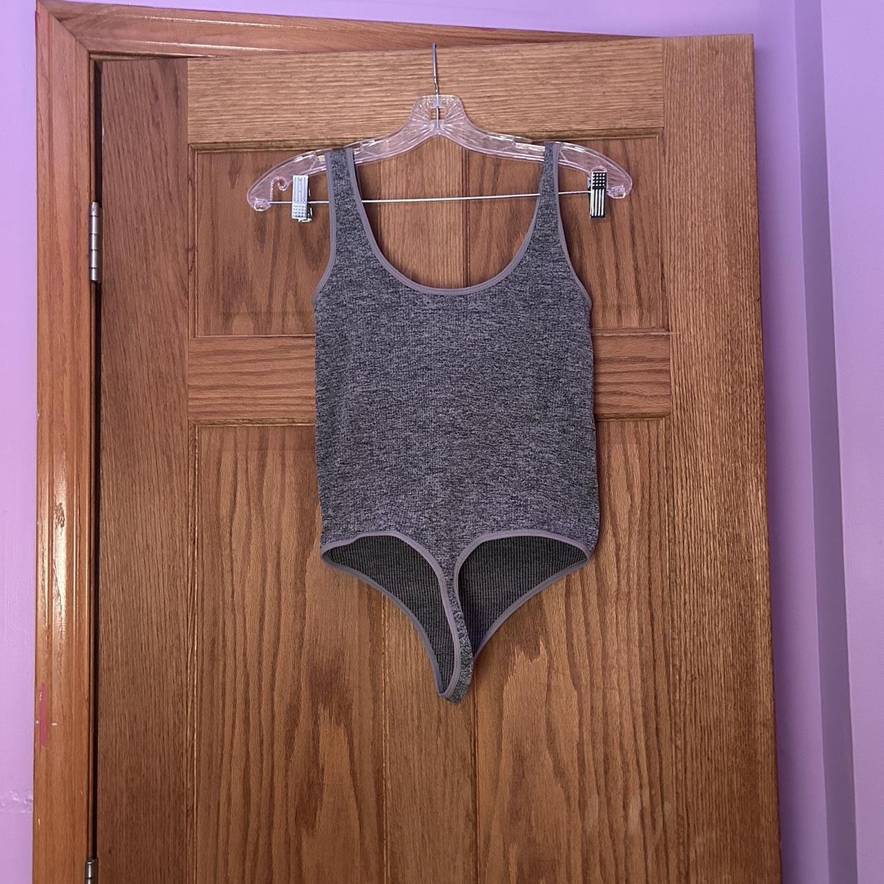 Colsie Women's Seamless Bodysuit - Heather Gray Size - Depop