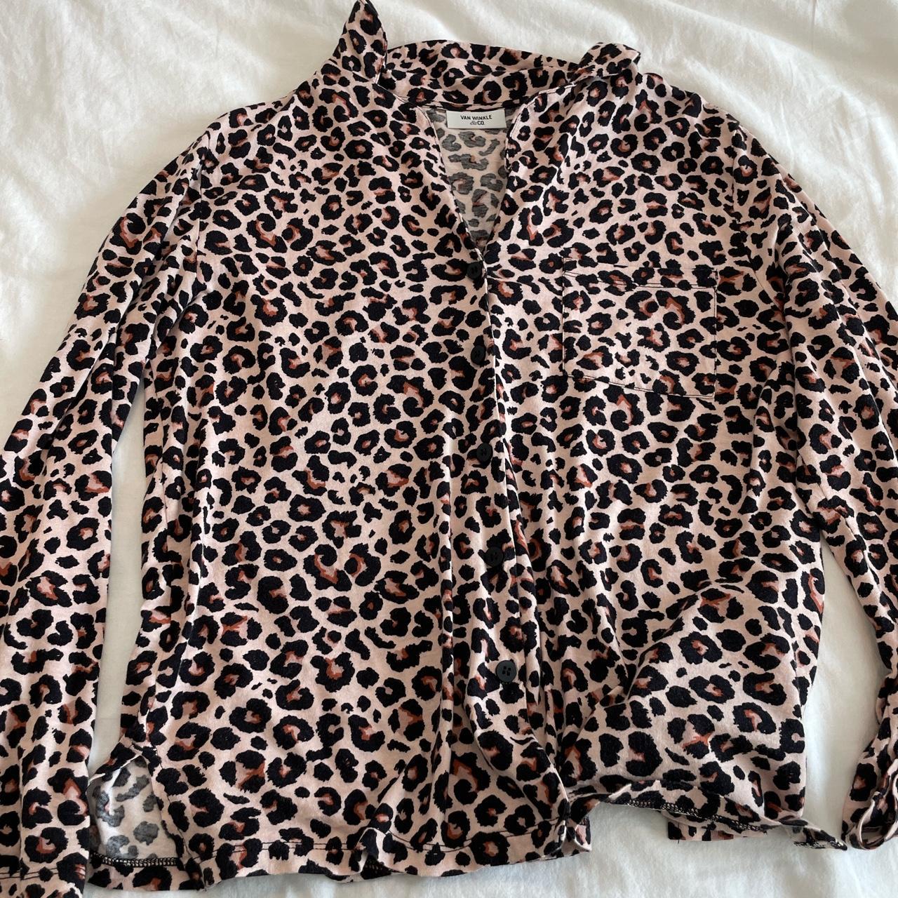 VAN WINKLE & CO. Luxe Leopard Print Pajama Set -... - Depop