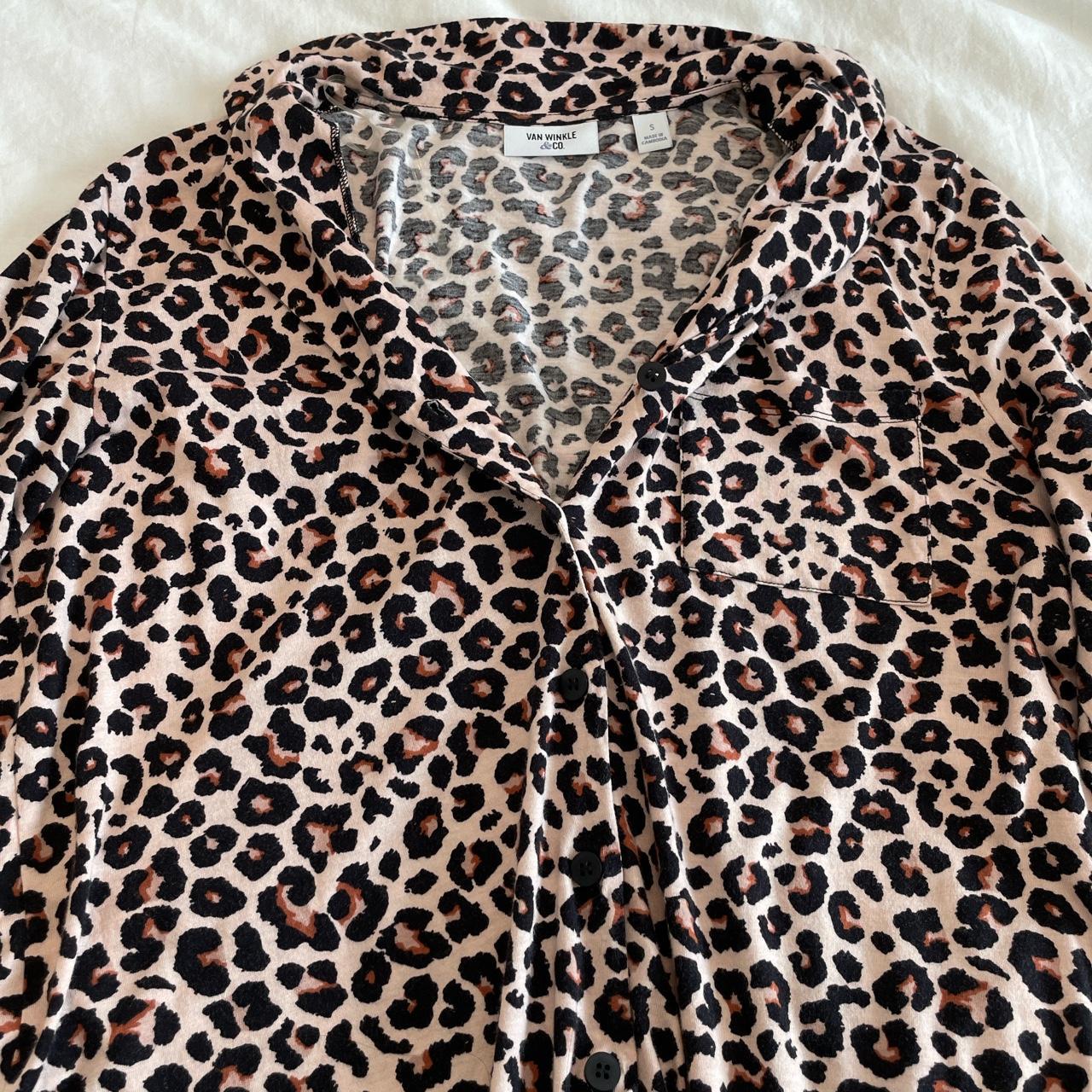 VAN WINKLE & CO. Luxe Leopard Print Pajama Set -... - Depop