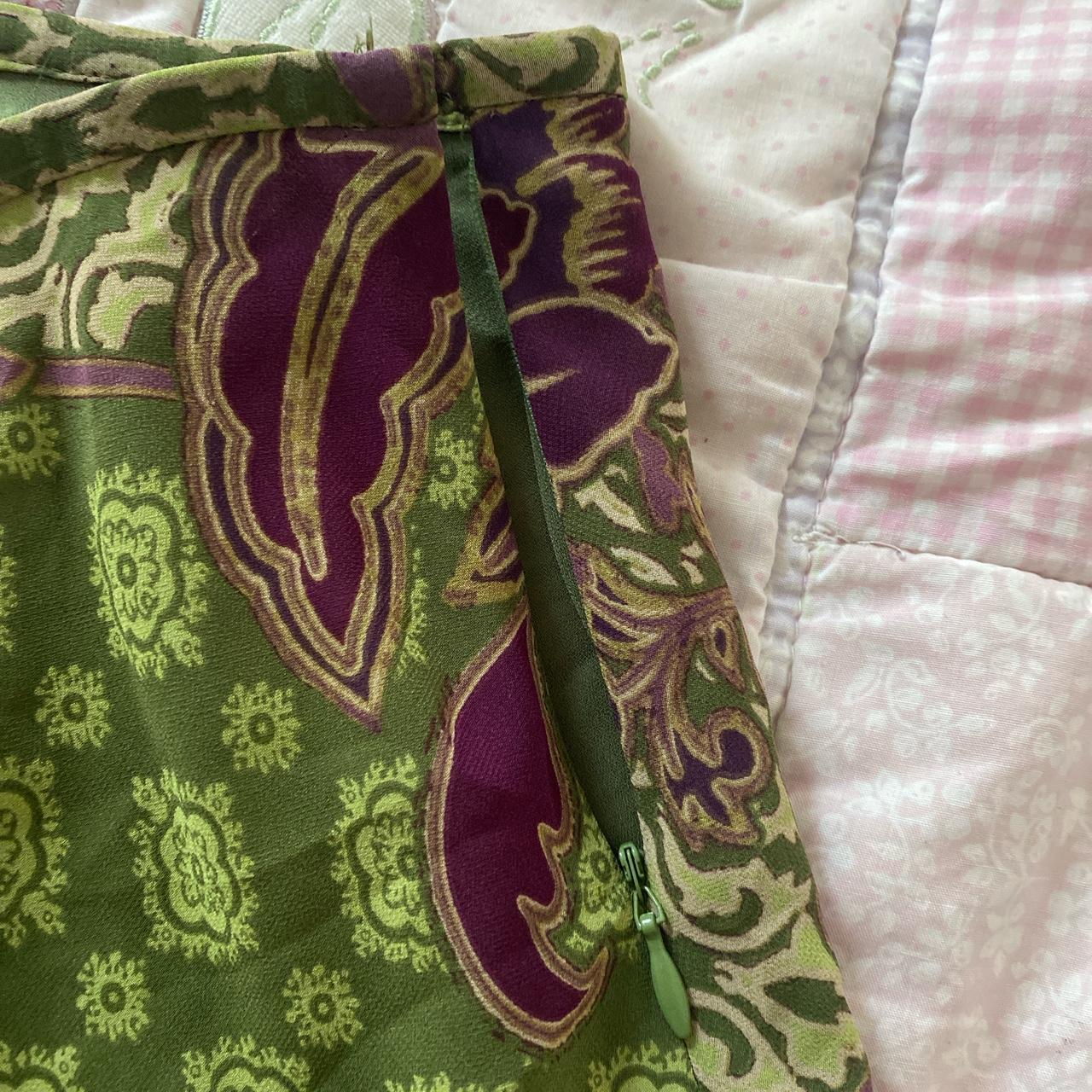 Evan Picone Women's Green and Purple Skirt (4)