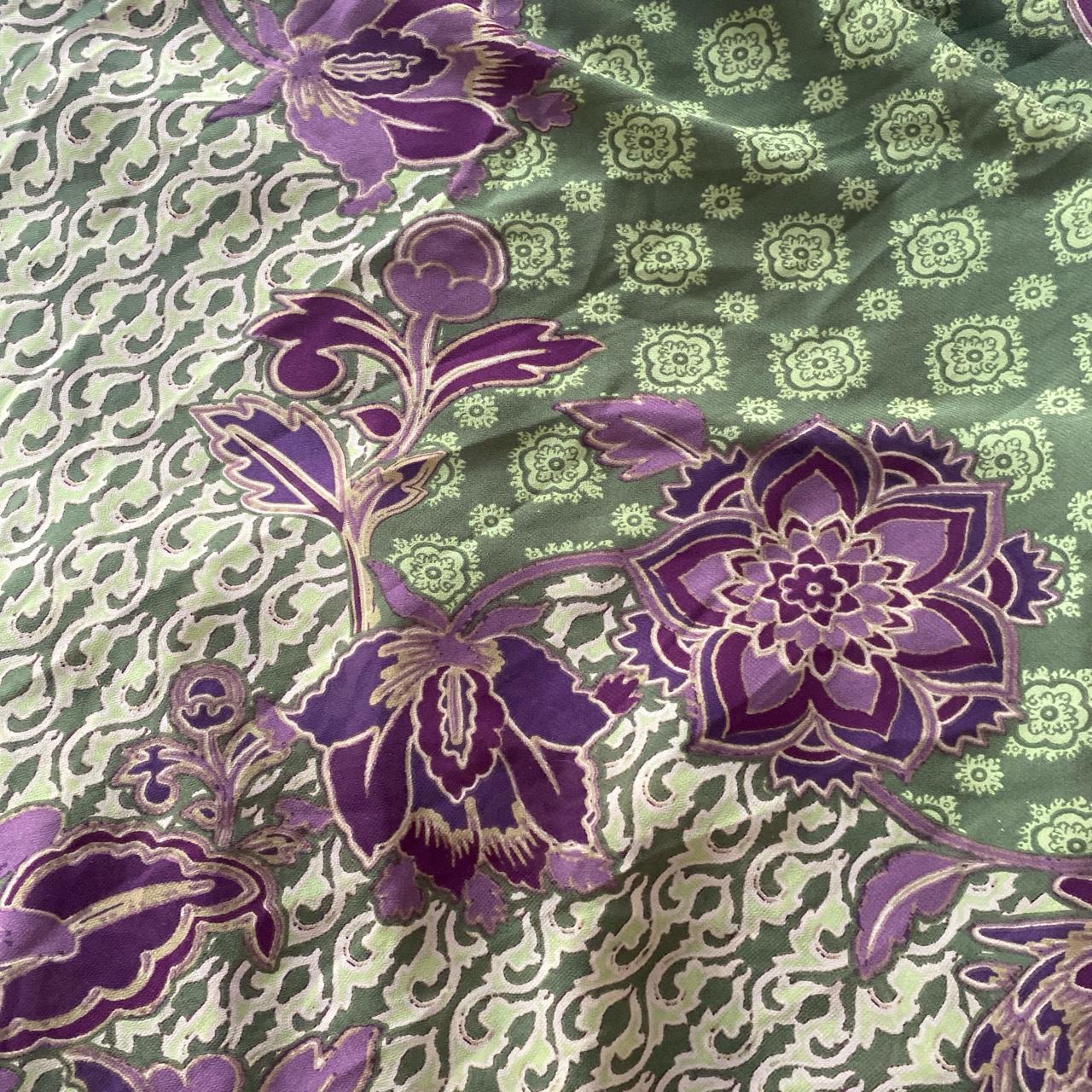 Evan Picone Women's Green and Purple Skirt (5)