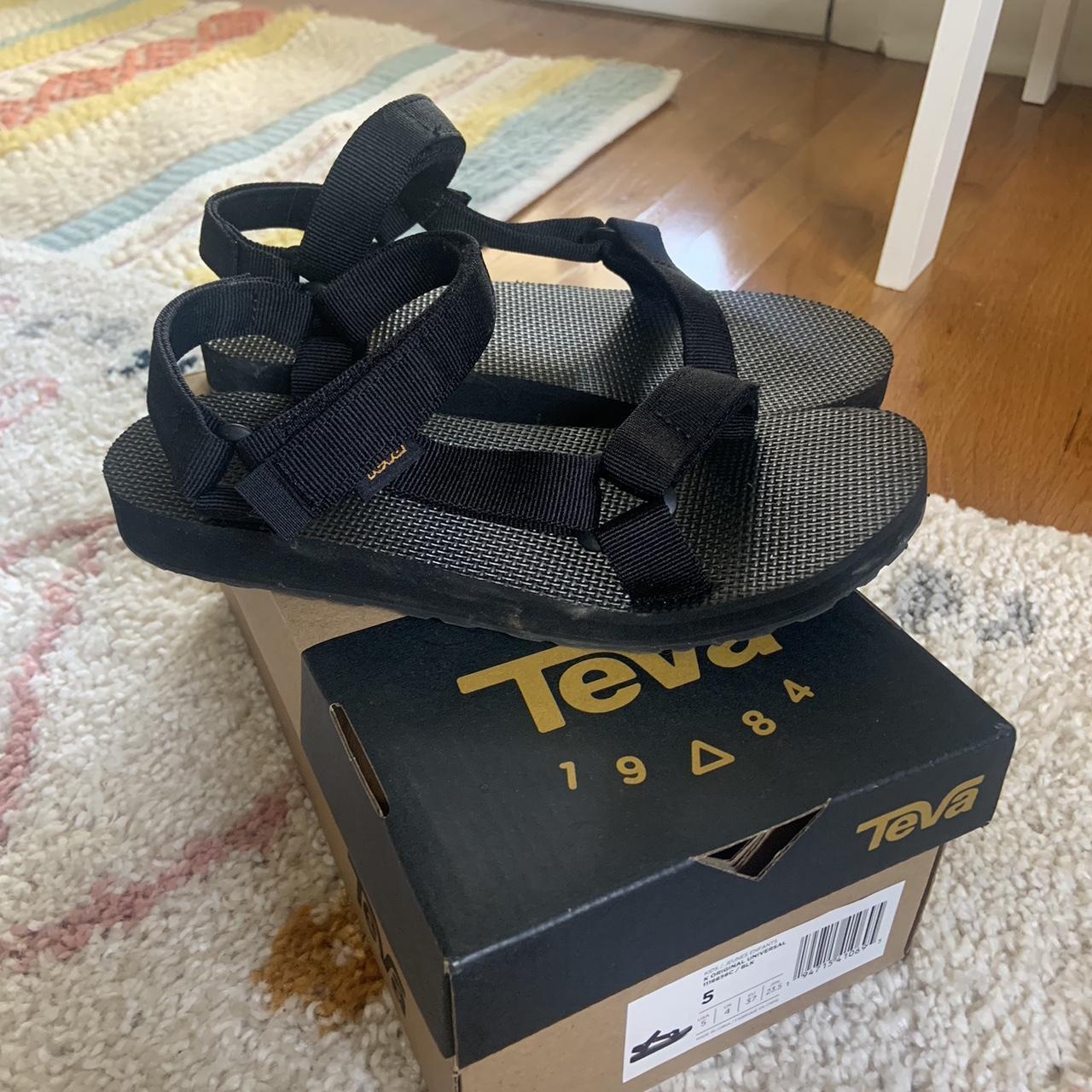 Teva Women's Black Sandals | Depop