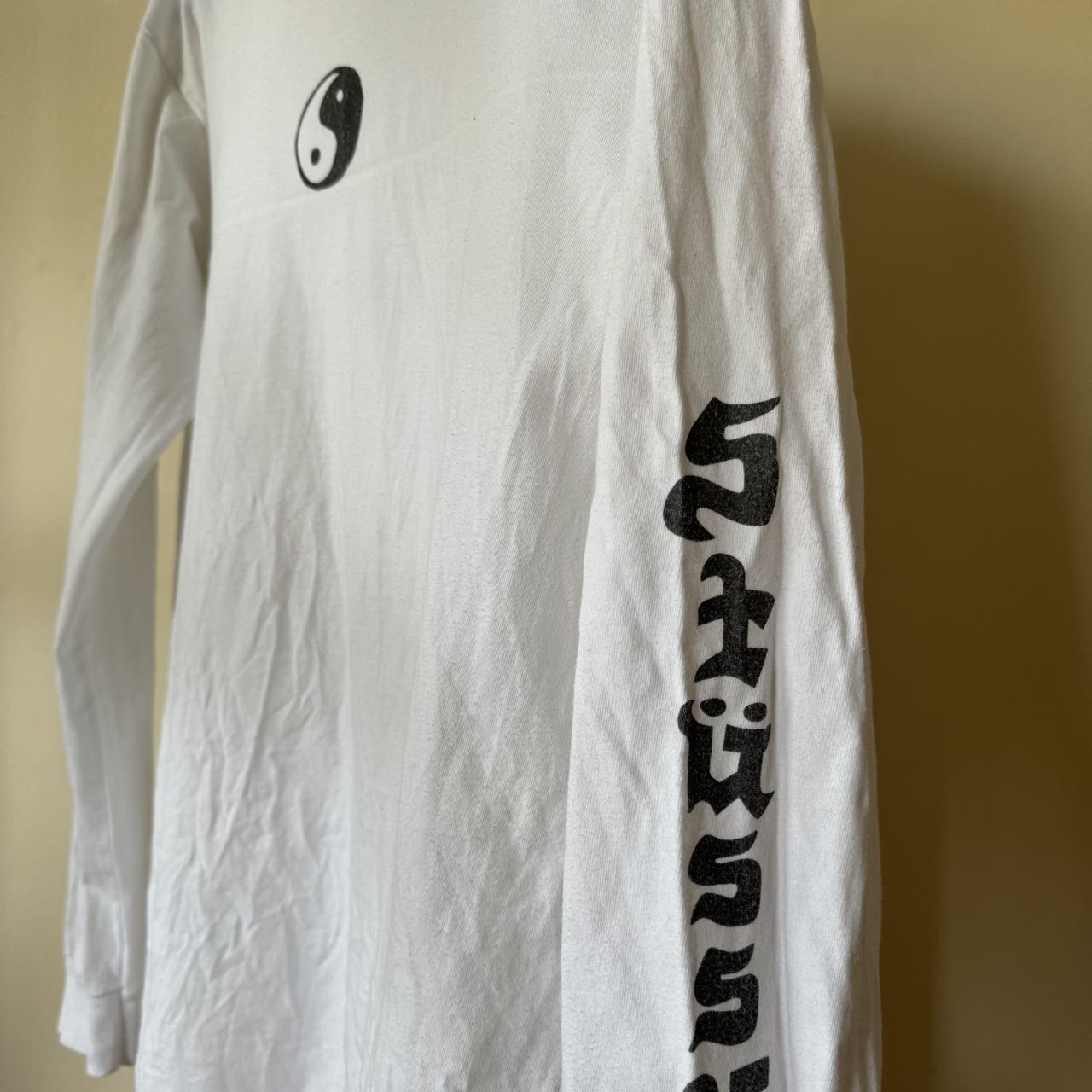 Stussy Lil Yin Yang White Hoodie Depop