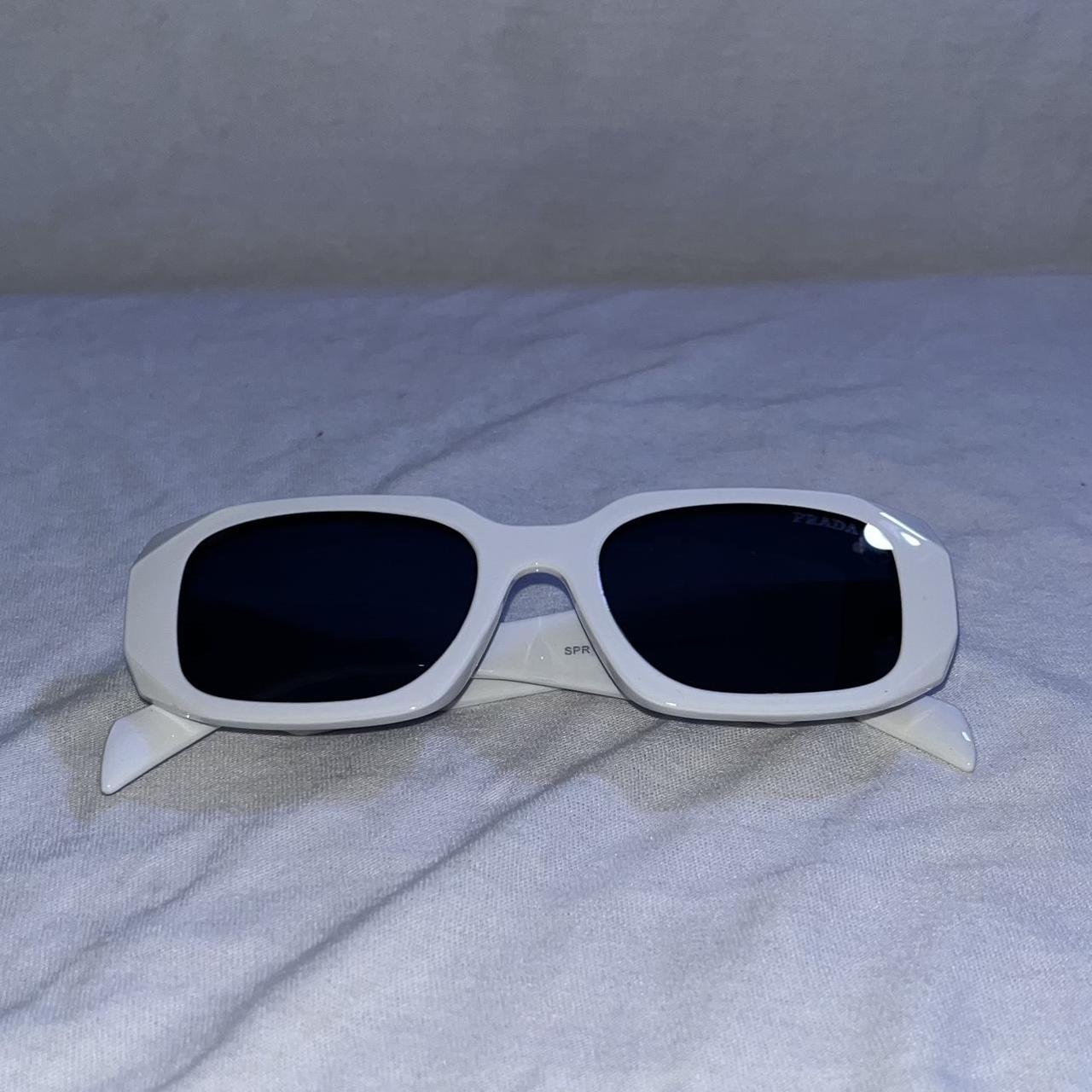 White Prada sunglasses, the glasses are almost new.... - Depop
