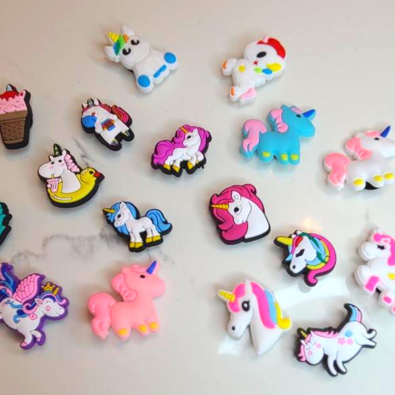 17 pcs, these cute unicorn croc charms are the... - Depop