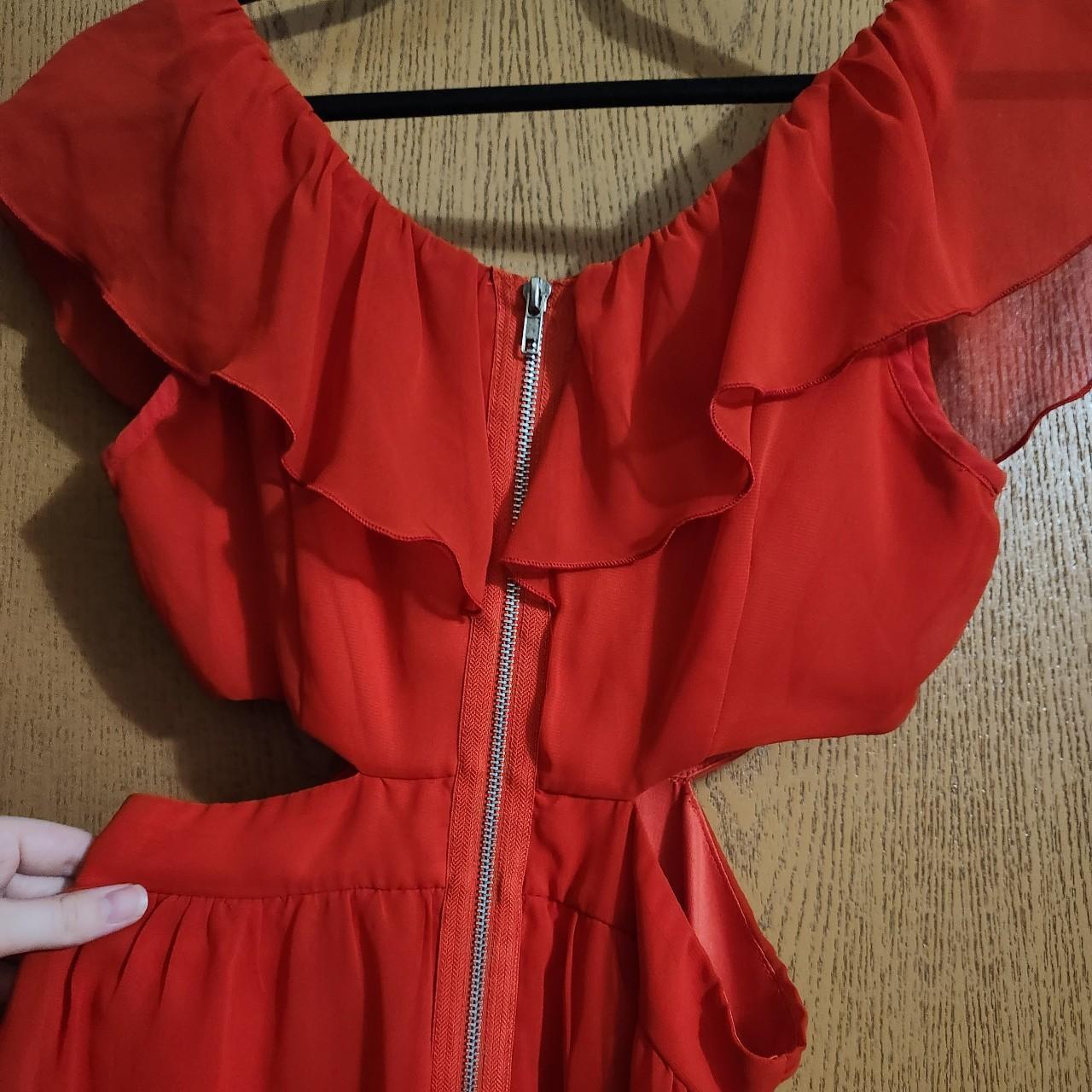 Burnt orange dress Cutout sides for a more sexy... Depop
