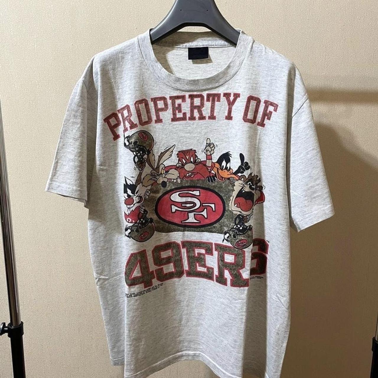 Vintage San Francisco 49ers T-Shirt Sizing: Tag - Depop