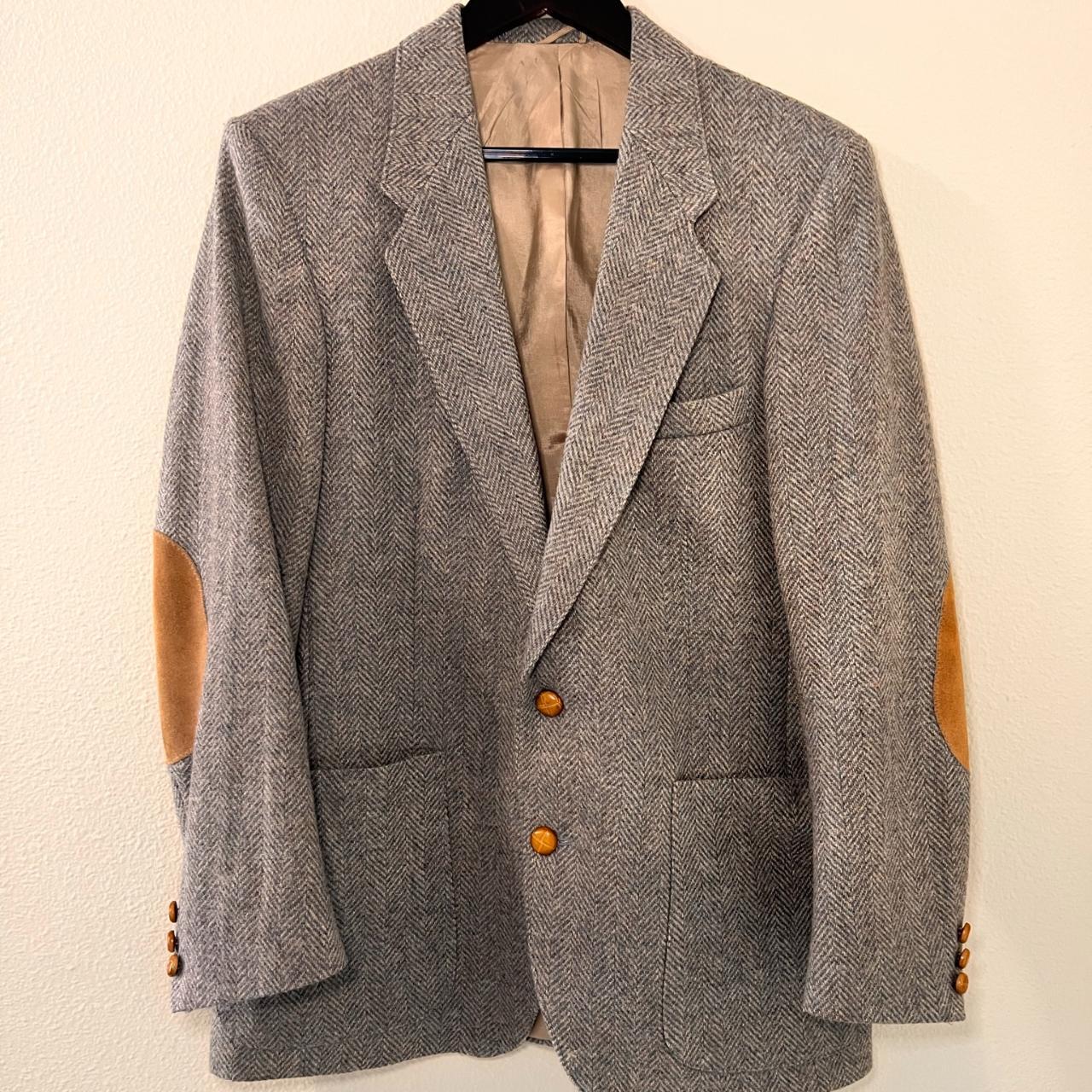 Vintage 70s Ejoven Mens 42R Wool Sport Coat Suede... - Depop