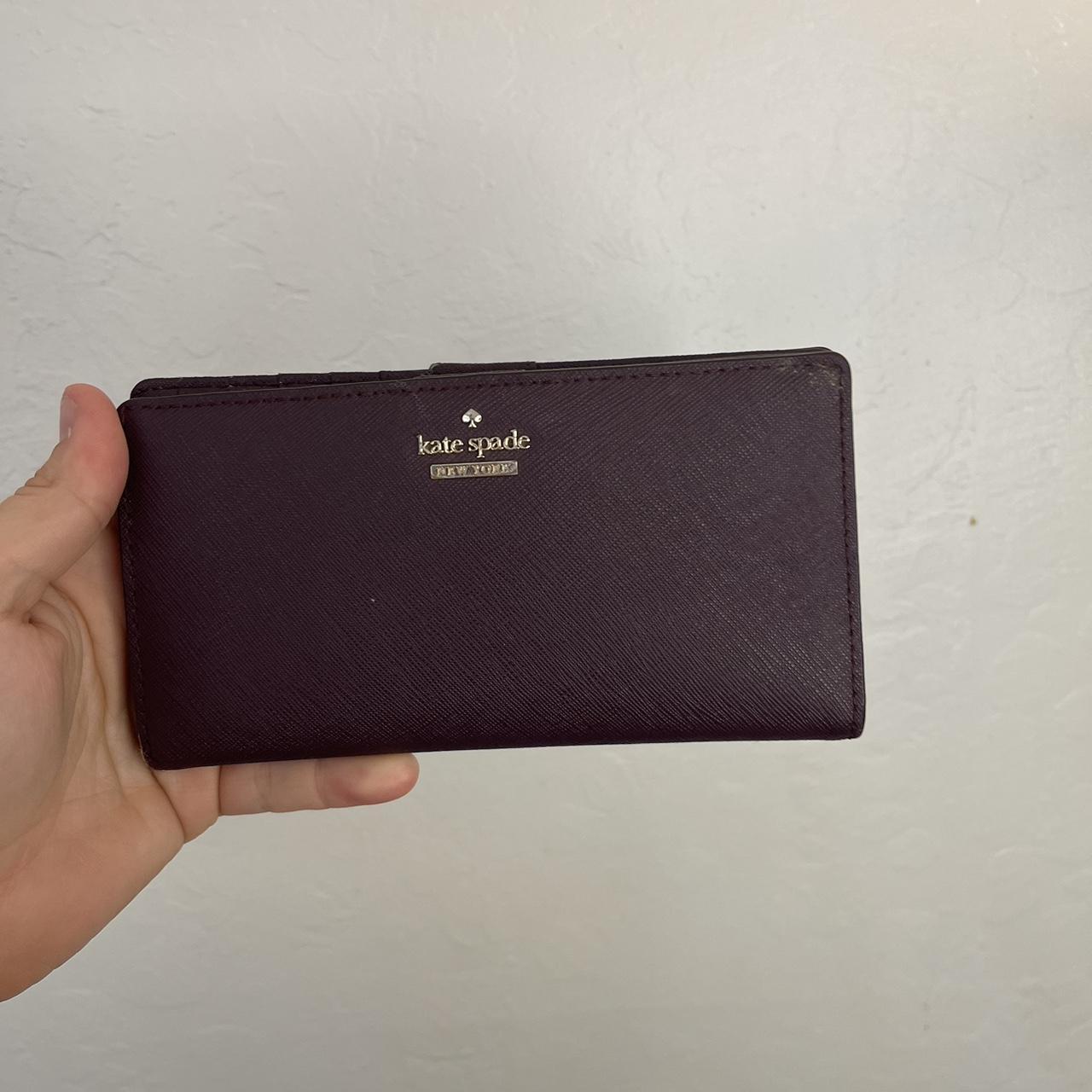 Burgundy kate spade online wallet