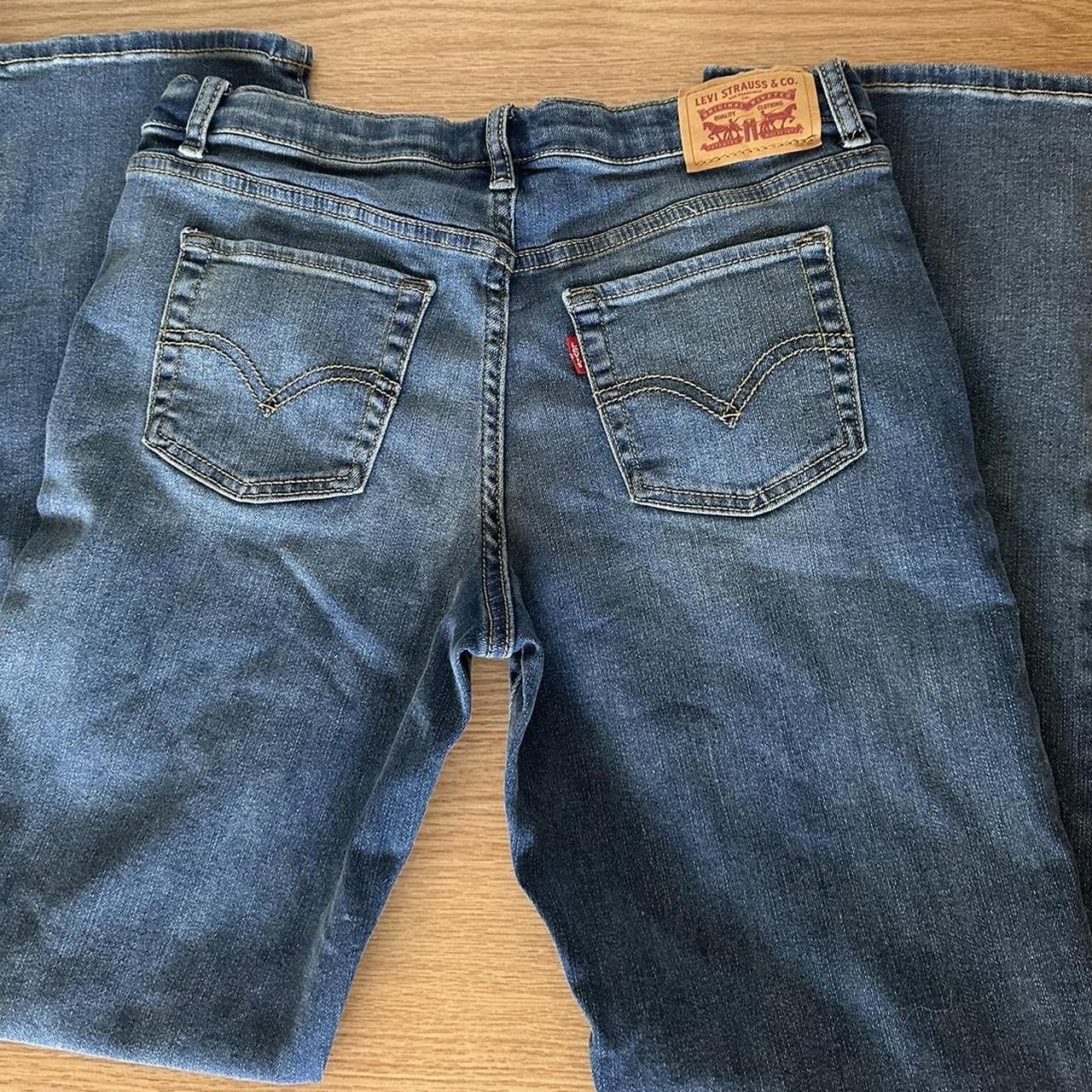 dark wash Levi’s jeans - sized as girls 16 but would... - Depop