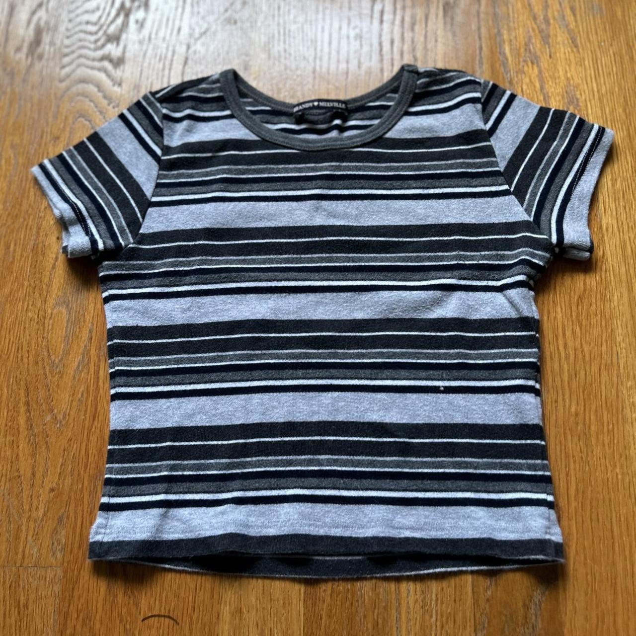 brandy cute striped baby tee Depop