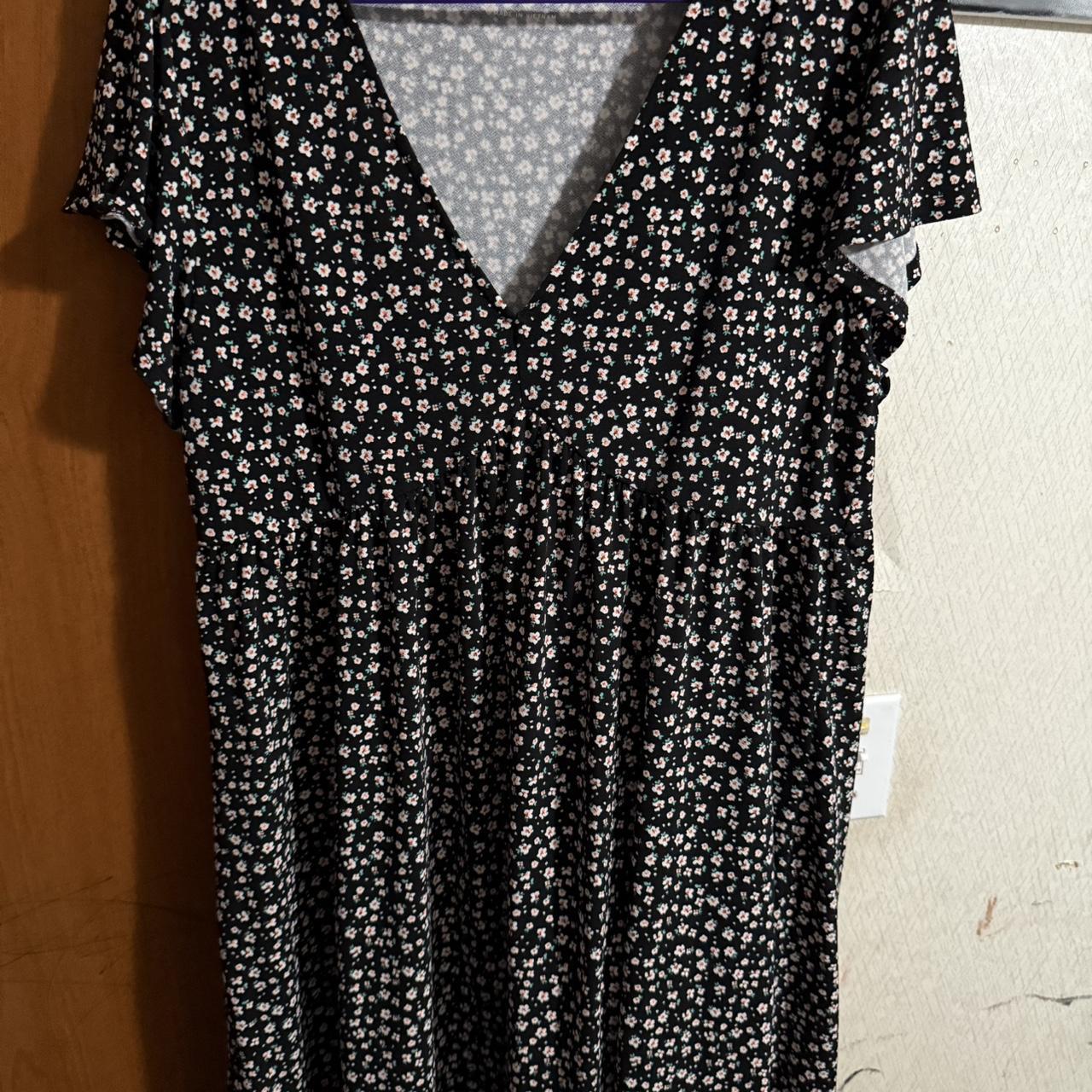 Aeropostale Women's Dress Black/Multi XL – Black and white