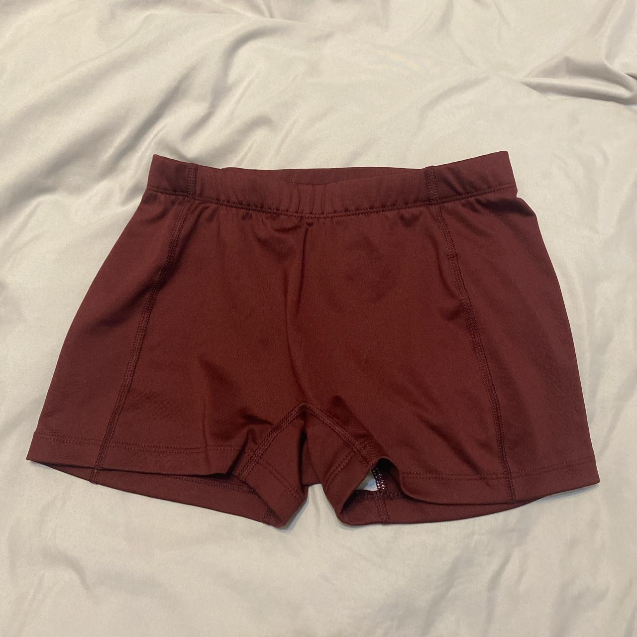 Biker Shorts Color: Maroon Size: XS Worn Once - Depop