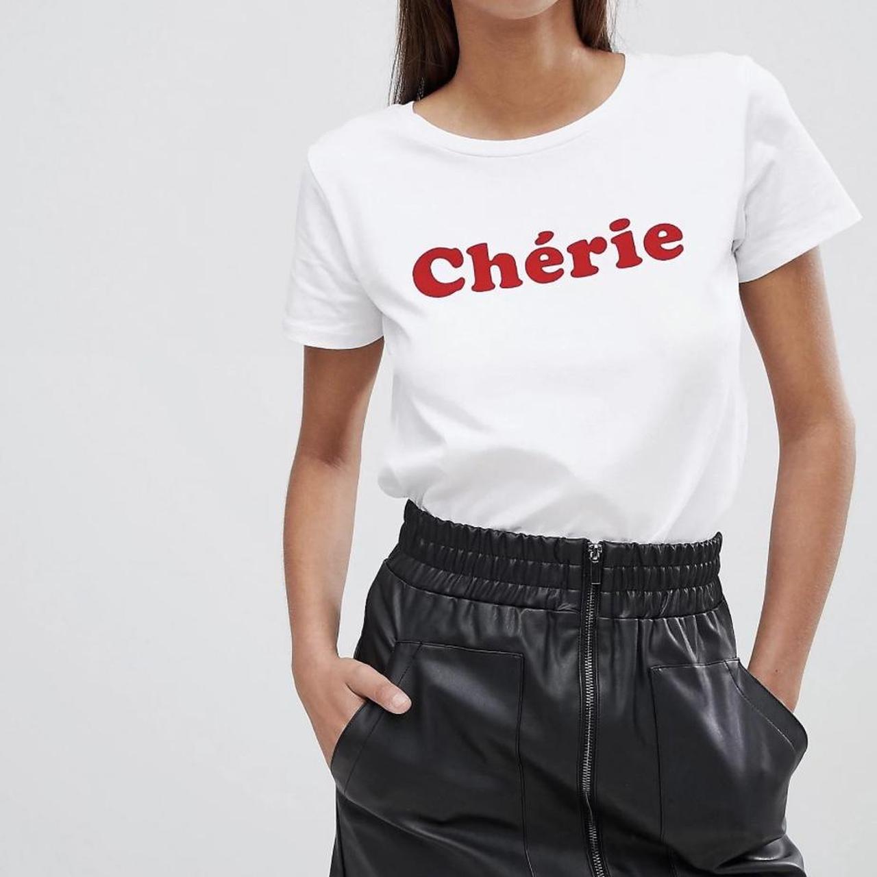 French Connection White Short Sleeve T Shirt... Depop