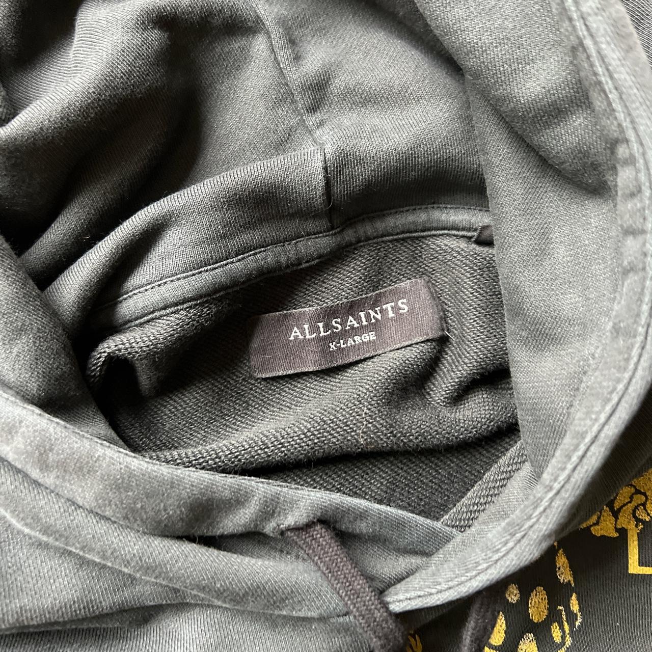 AllSaints Men's Black Hoodie | Depop