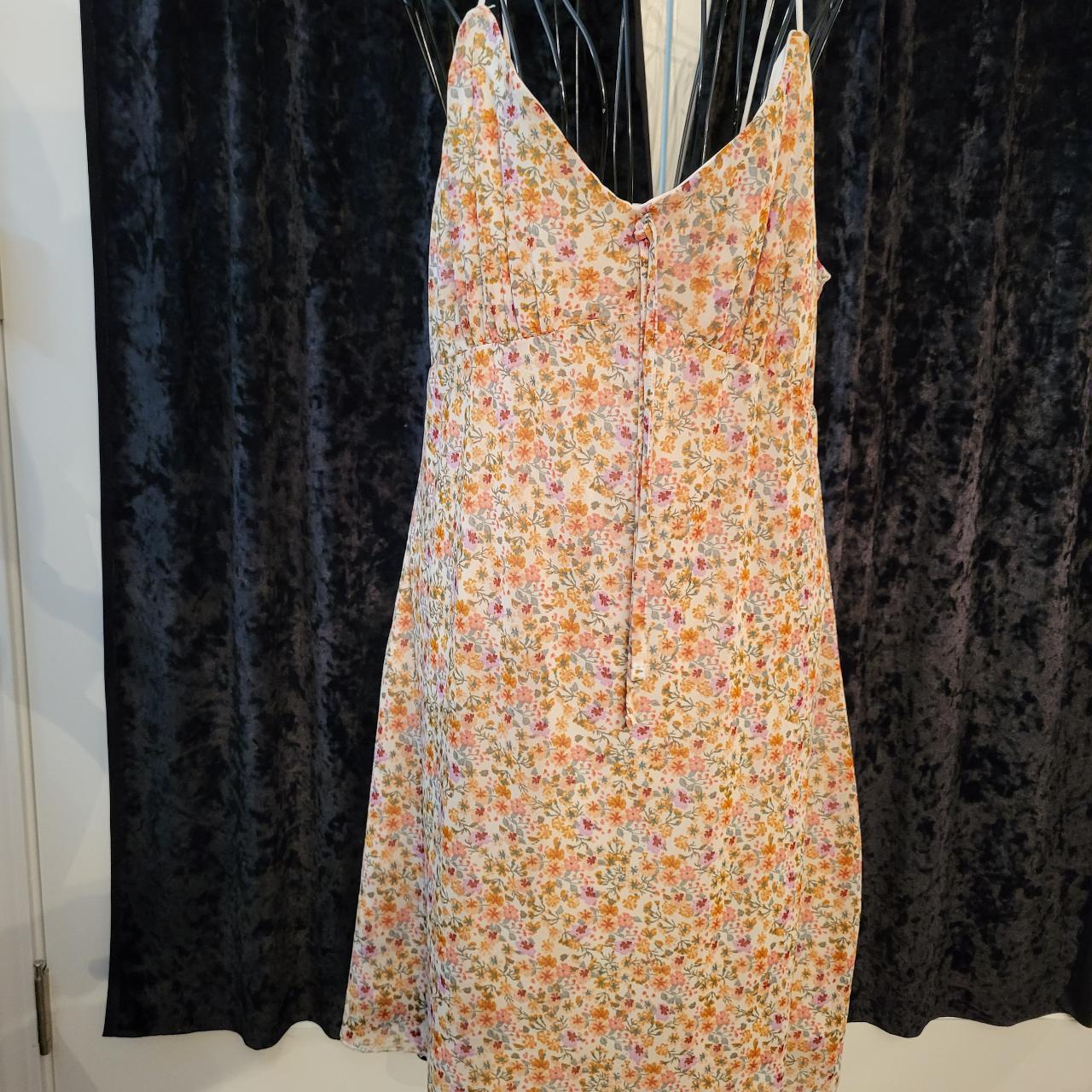 Ultra flirt whimsy floral mesh slip dress XL Size... - Depop