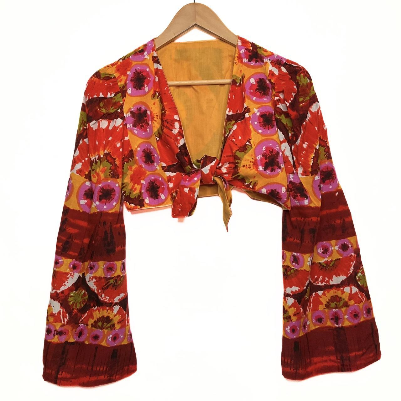 Source Unknown Women's Crop top - Red/Multi - S –… - image 2