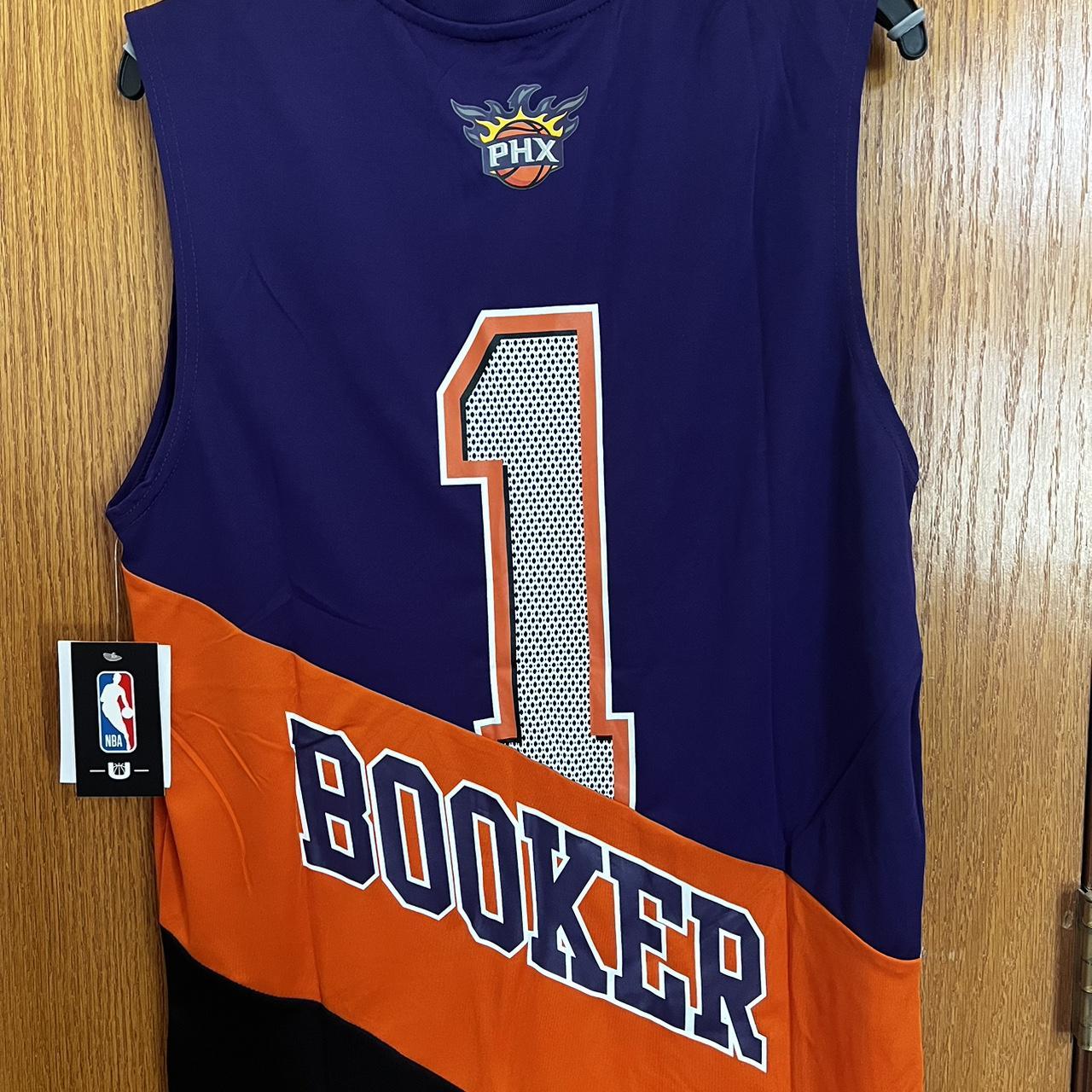 PHOENIX SUNS BLACK LARGE DEVIN BOOKER JERSEY. 8/10 - Depop