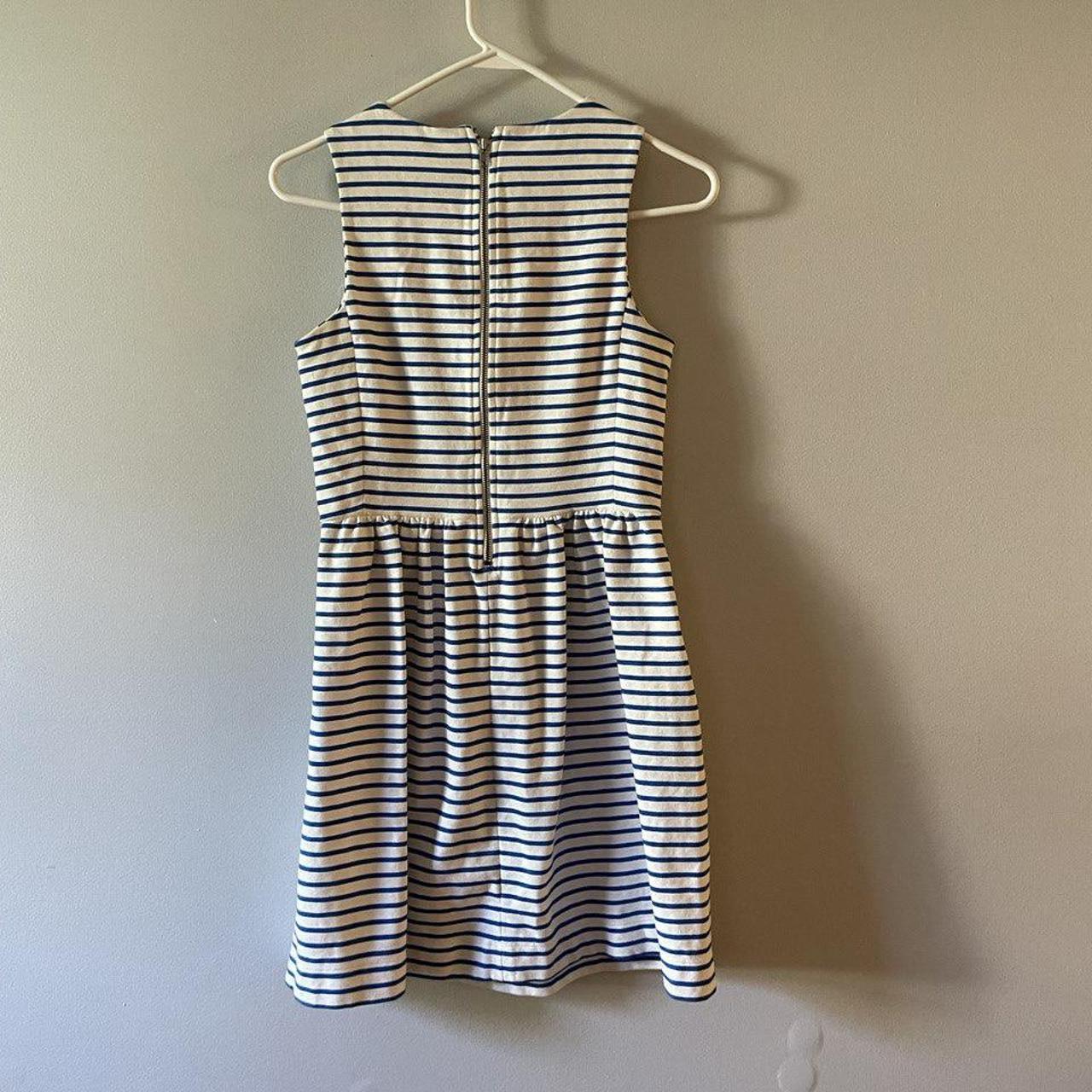 J. Crew Blue and White Striped Coastal Grandma... - Depop