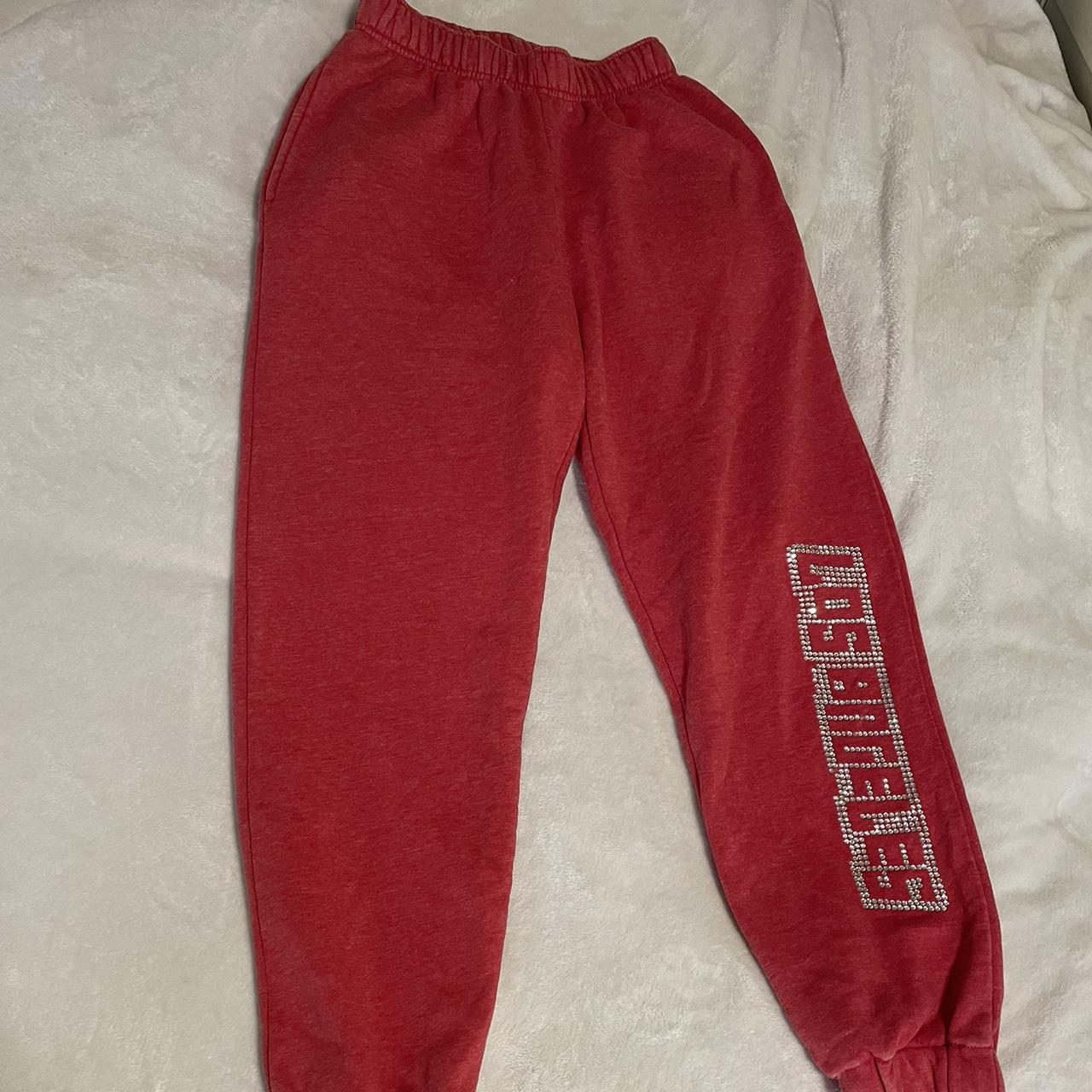 Wild fable size Large red spray paint sweatpants - Depop