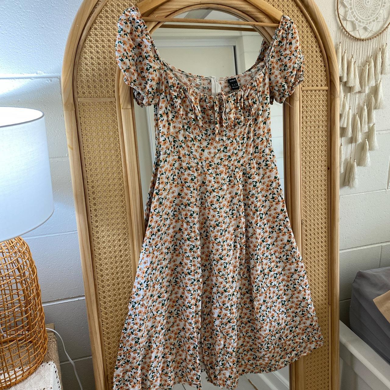 Floral milkmaid midi dress Size xs-s #princesspolly... - Depop