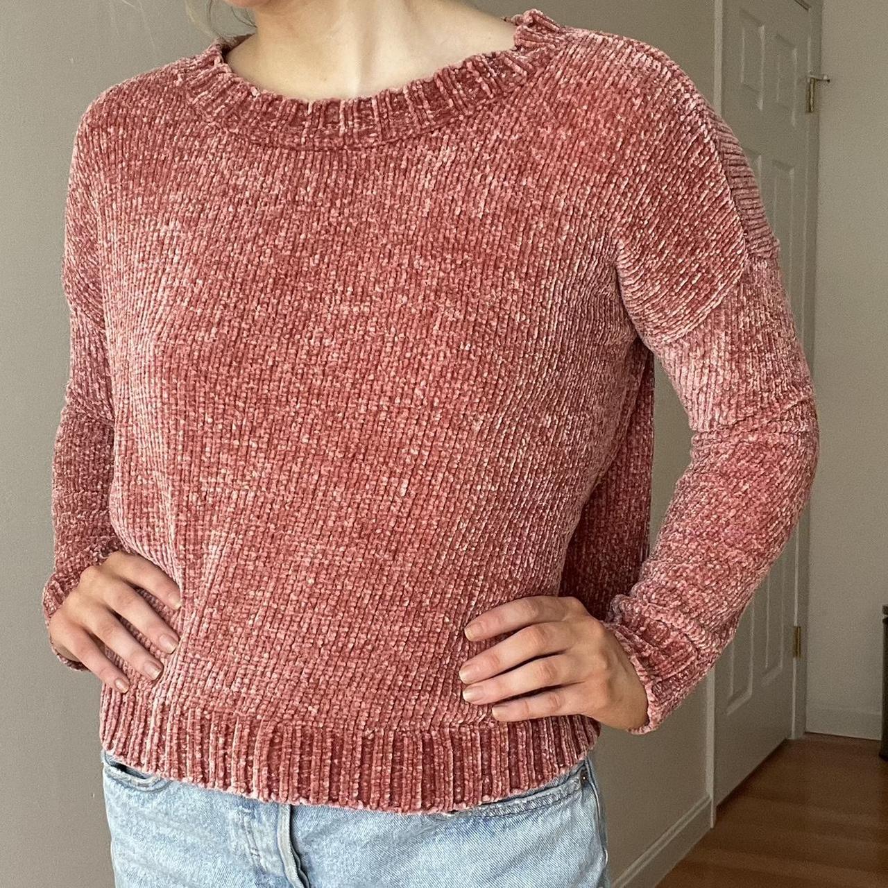 Chenille sweater pink best sale