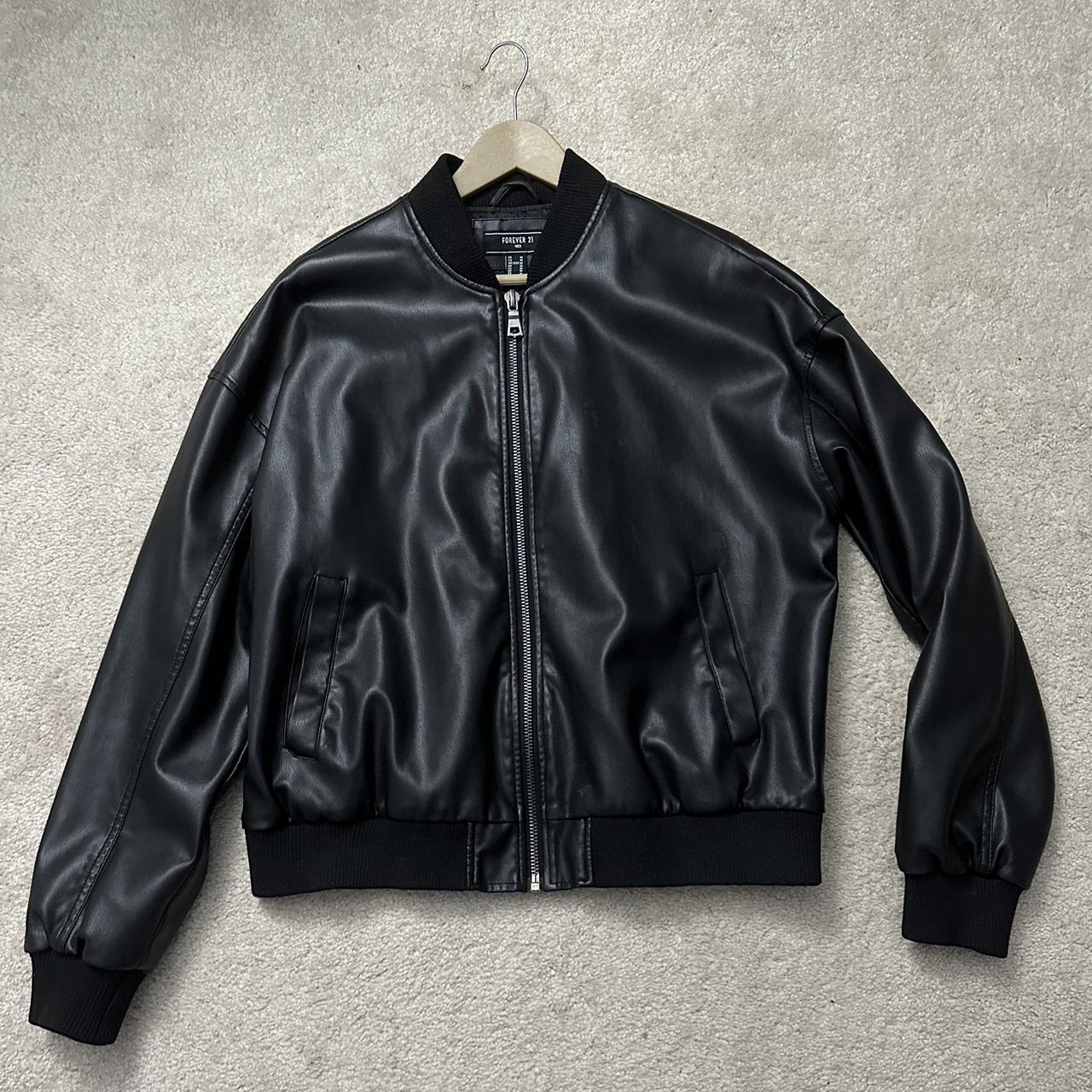 Random Leather Jacket - Depop