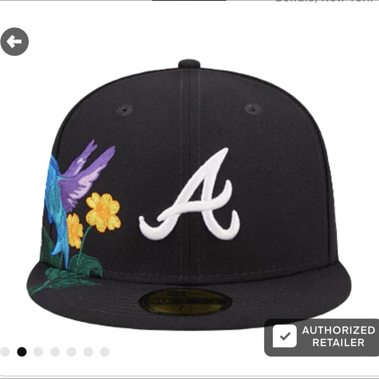 ATL braves camo fitted hat (7 3/8) - never worn - Depop