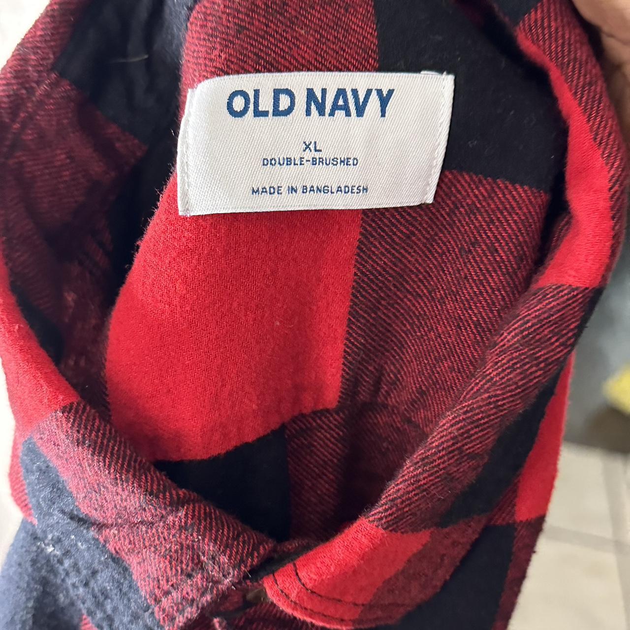 Basic black and red flannel from old Navy. Must have... - Depop