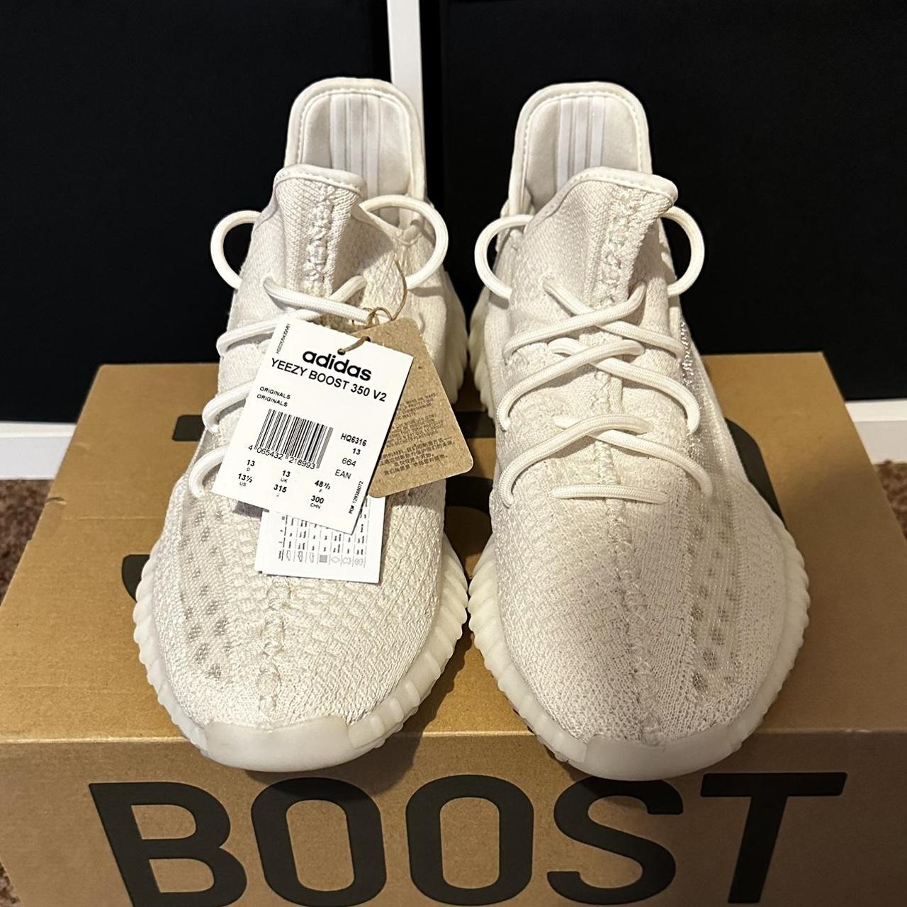 YEEZY BOOST BONE 350 V2 authentic with box and... - Depop