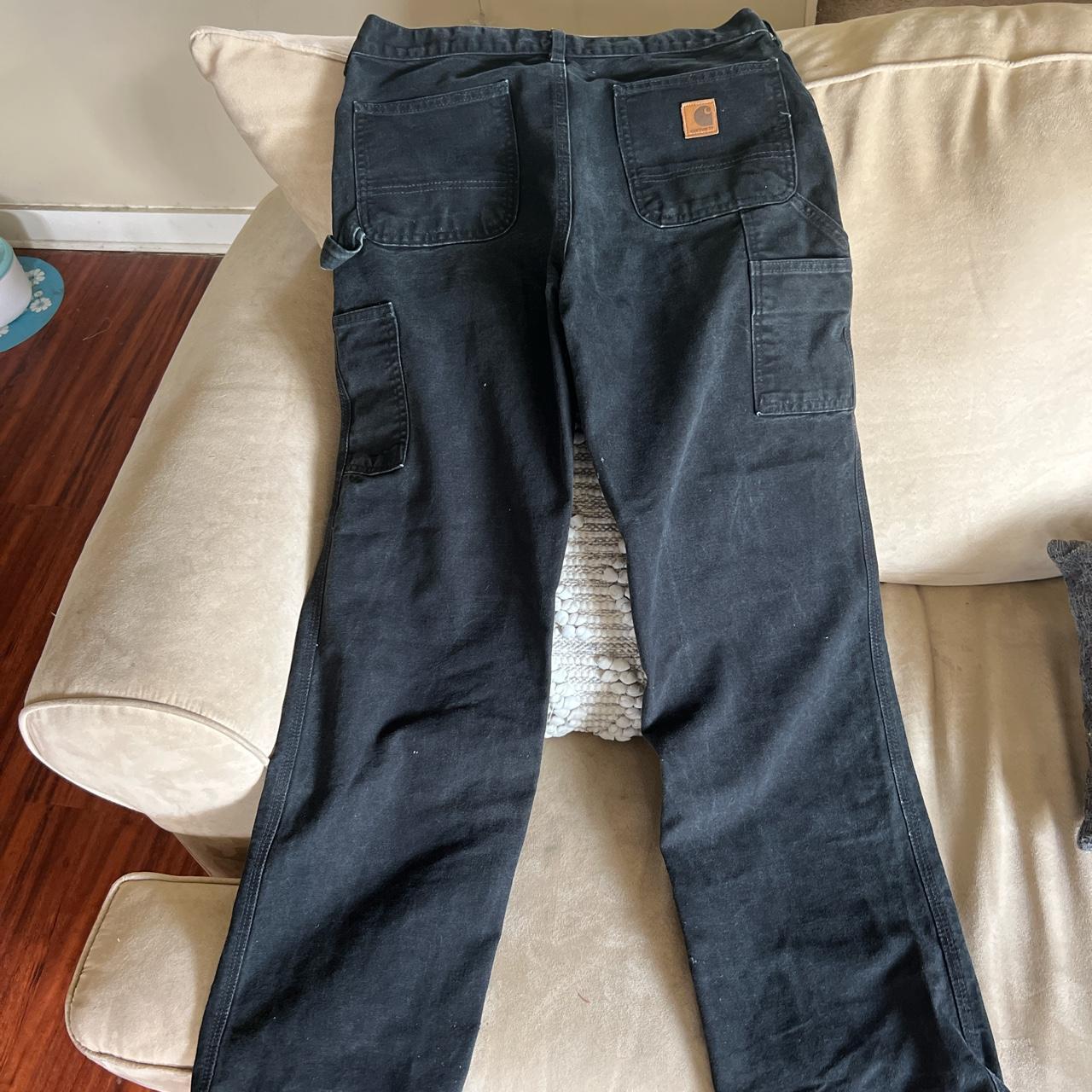 Carhartt Men's Black Jeans Depop