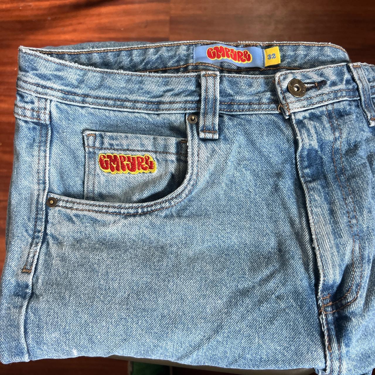 Empyre Men's Yellow and Red Jeans | Depop