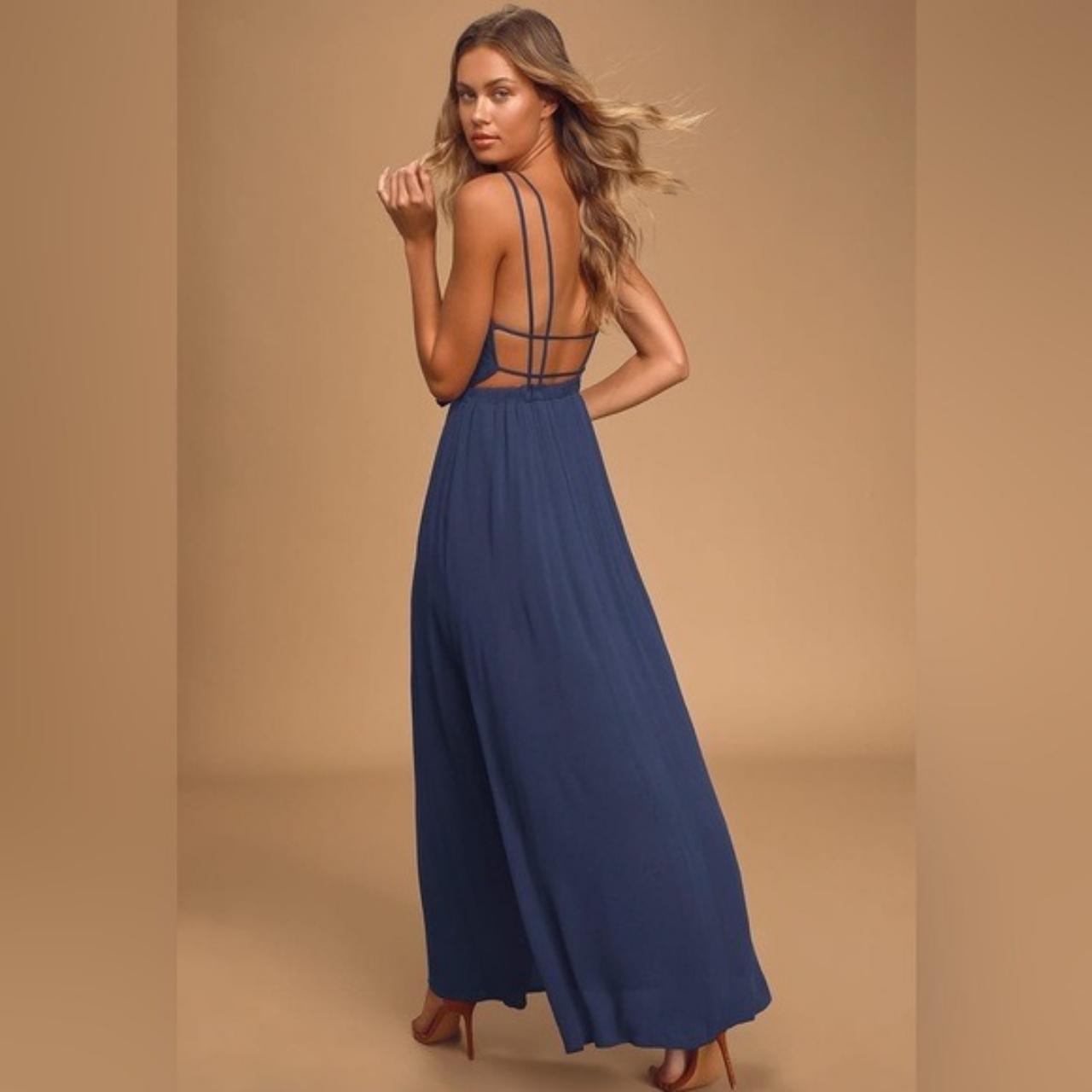 Lulus Women's Blue Dress Depop