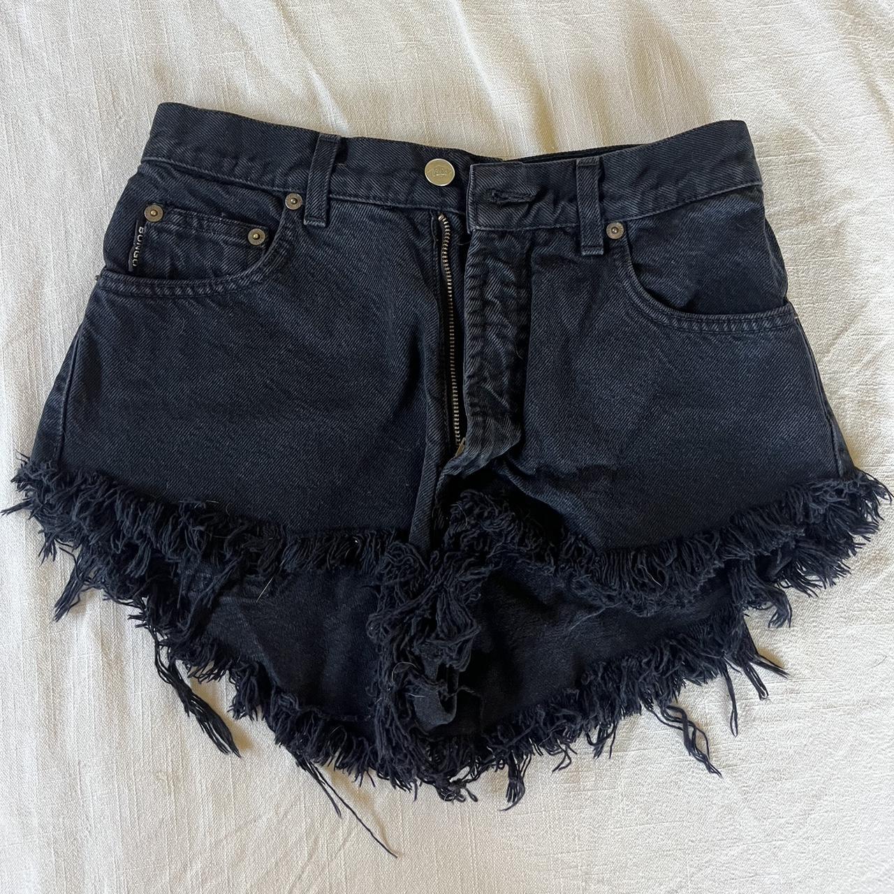 Vintage Bongo black high waisted shorts Fits like... - Depop