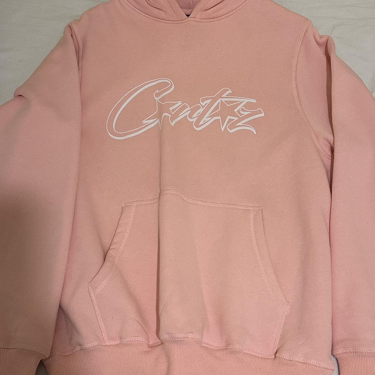 Pink cortiez hoodie size xs, worn once open to... - Depop